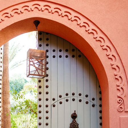 Couleur d'un bâtiment au Maroc.
